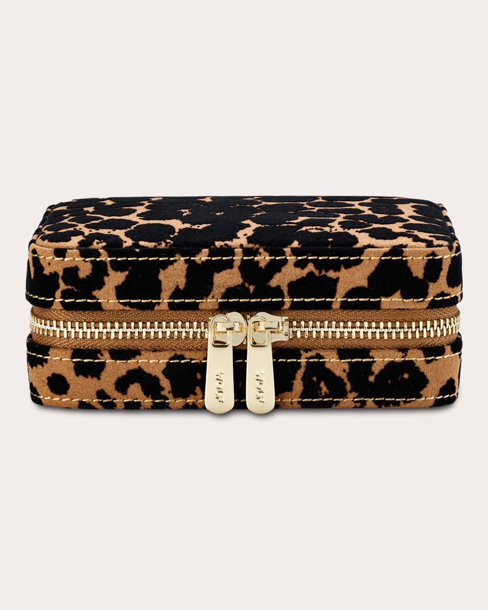 Savanna Leopard Zip Jewelry Case