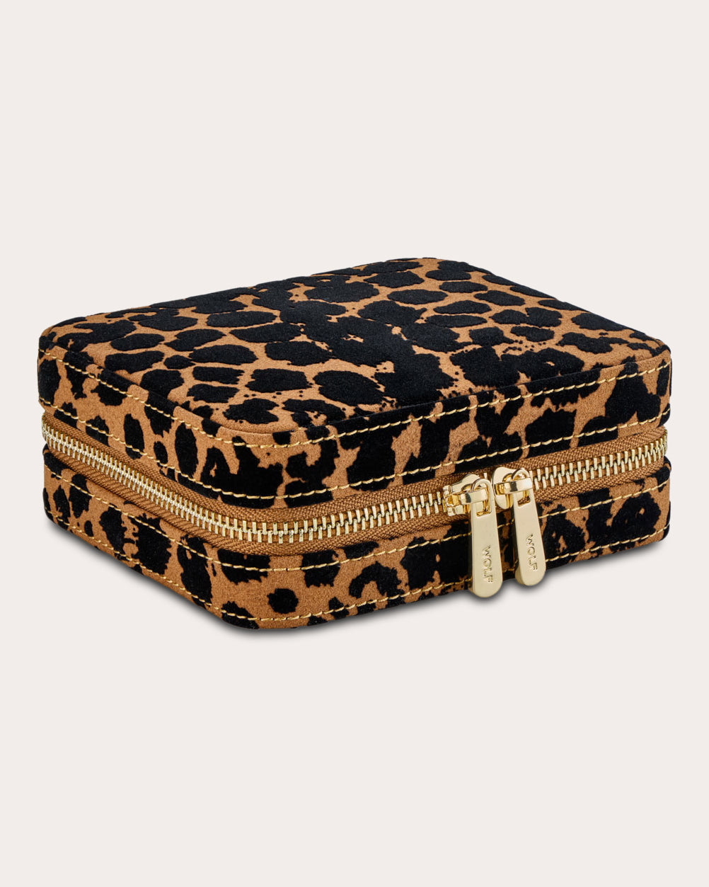 Savanna Leopard Zip Jewelry Case