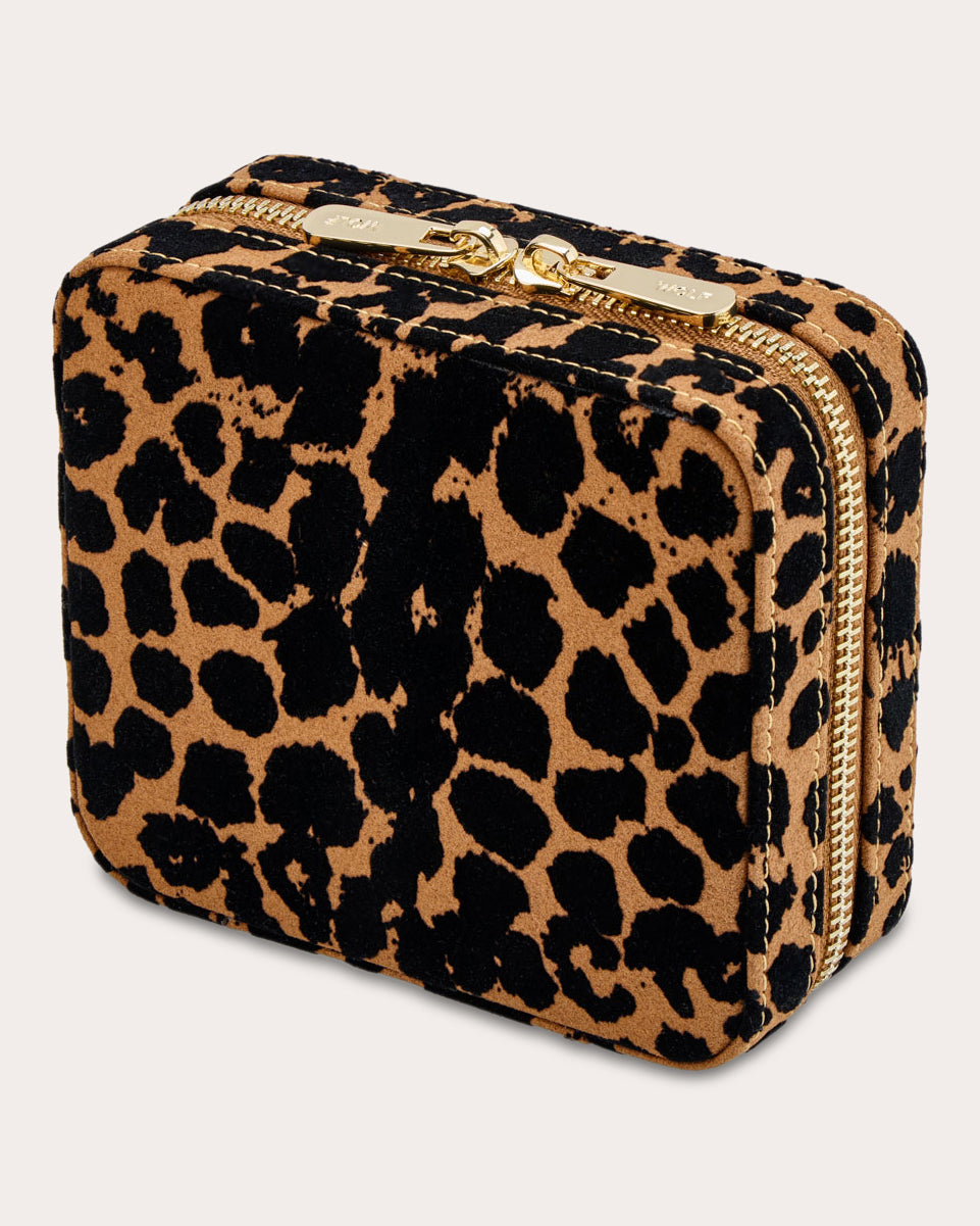 Savanna Leopard Zip Jewelry Case