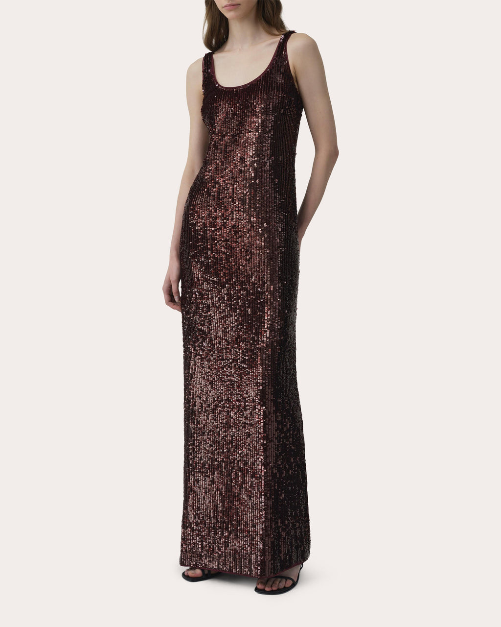 Bex Sequin Scoop Neck Maxi Dress