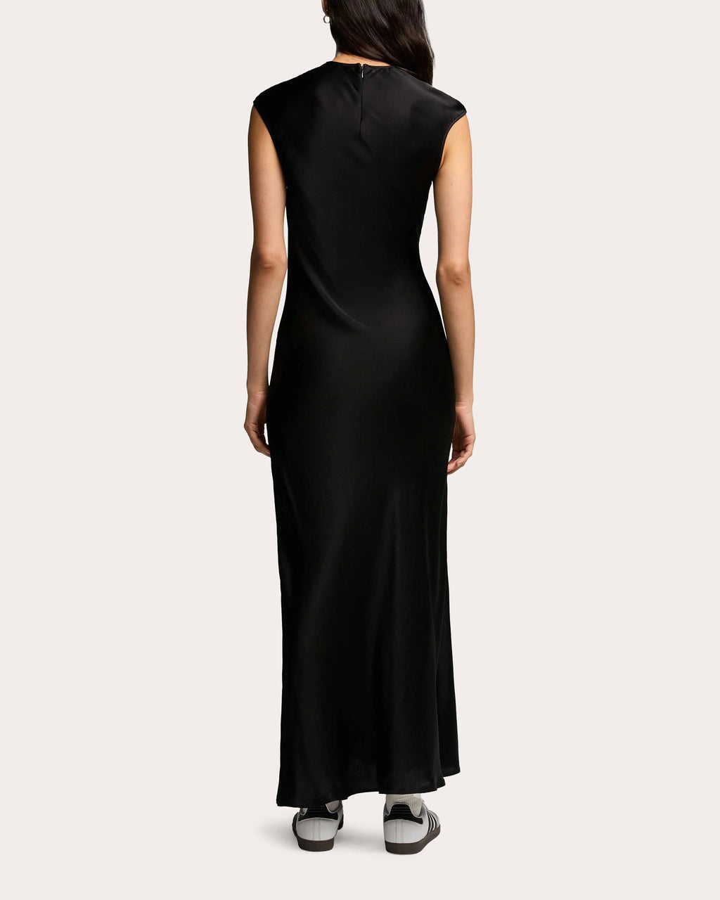 Bias-Cut Satin Maxi Dress