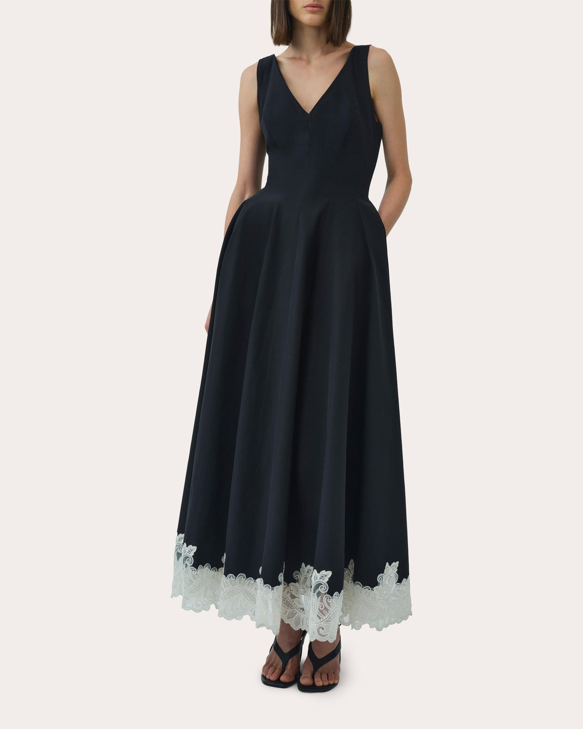 Mira Faille Lace Fit & Flare Dress