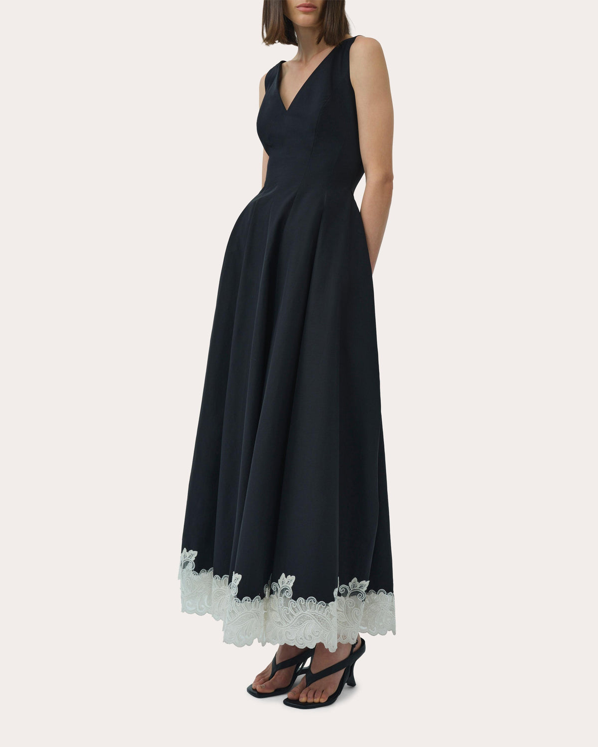 Mira Faille Lace Fit & Flare Dress
