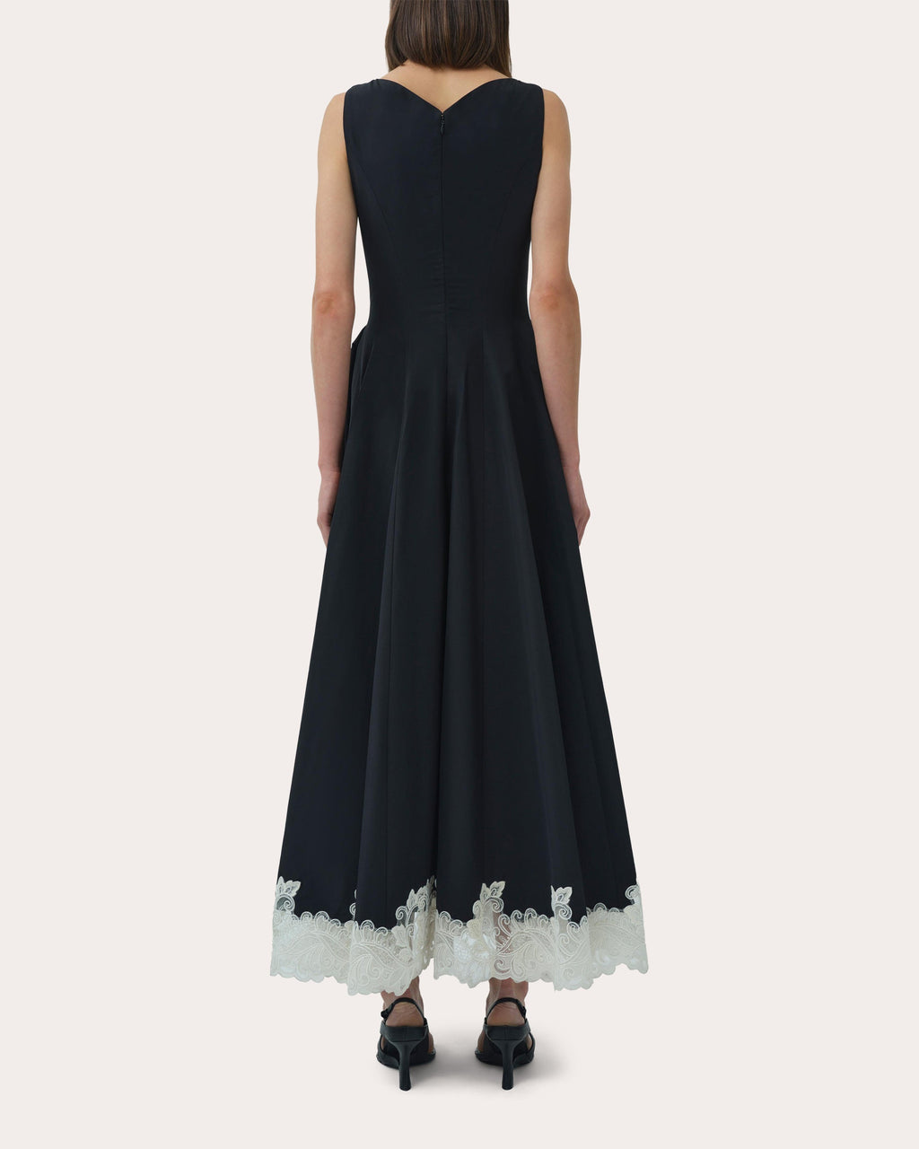 Mira Faille Lace Fit & Flare Dress