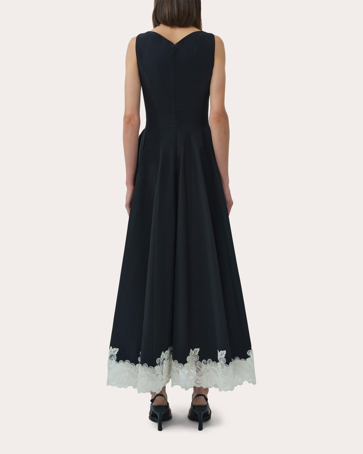 Mira Faille Lace Fit & Flare Dress