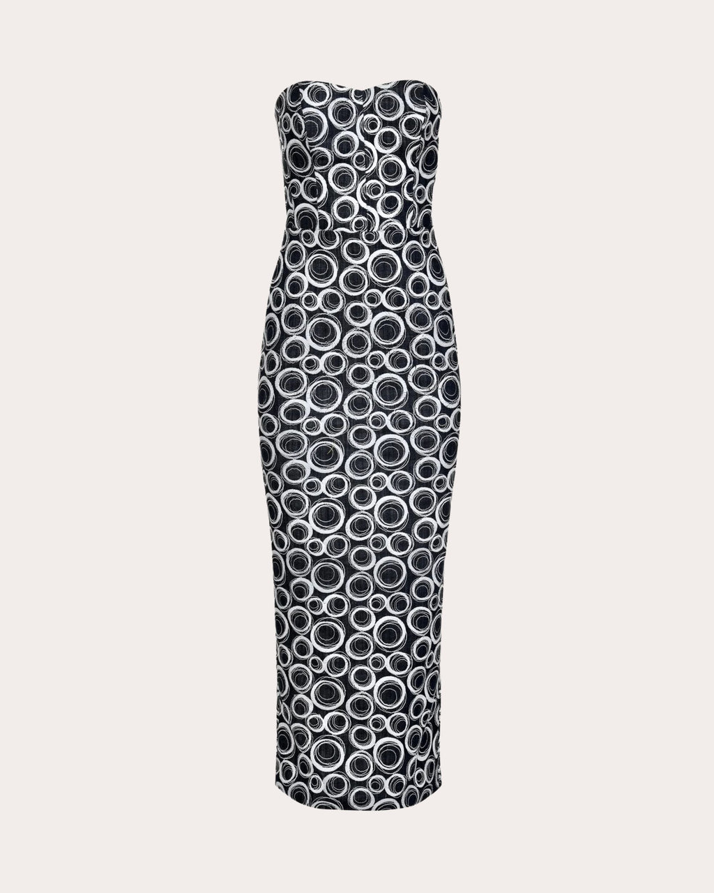 Cassata Embroidered Denim Strapless Dress