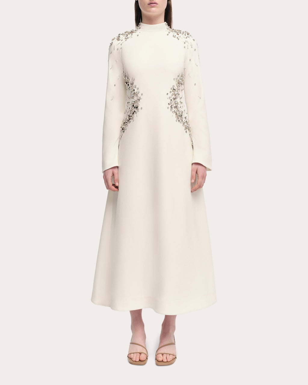 Odetta Crystal A-Line Midi Dress