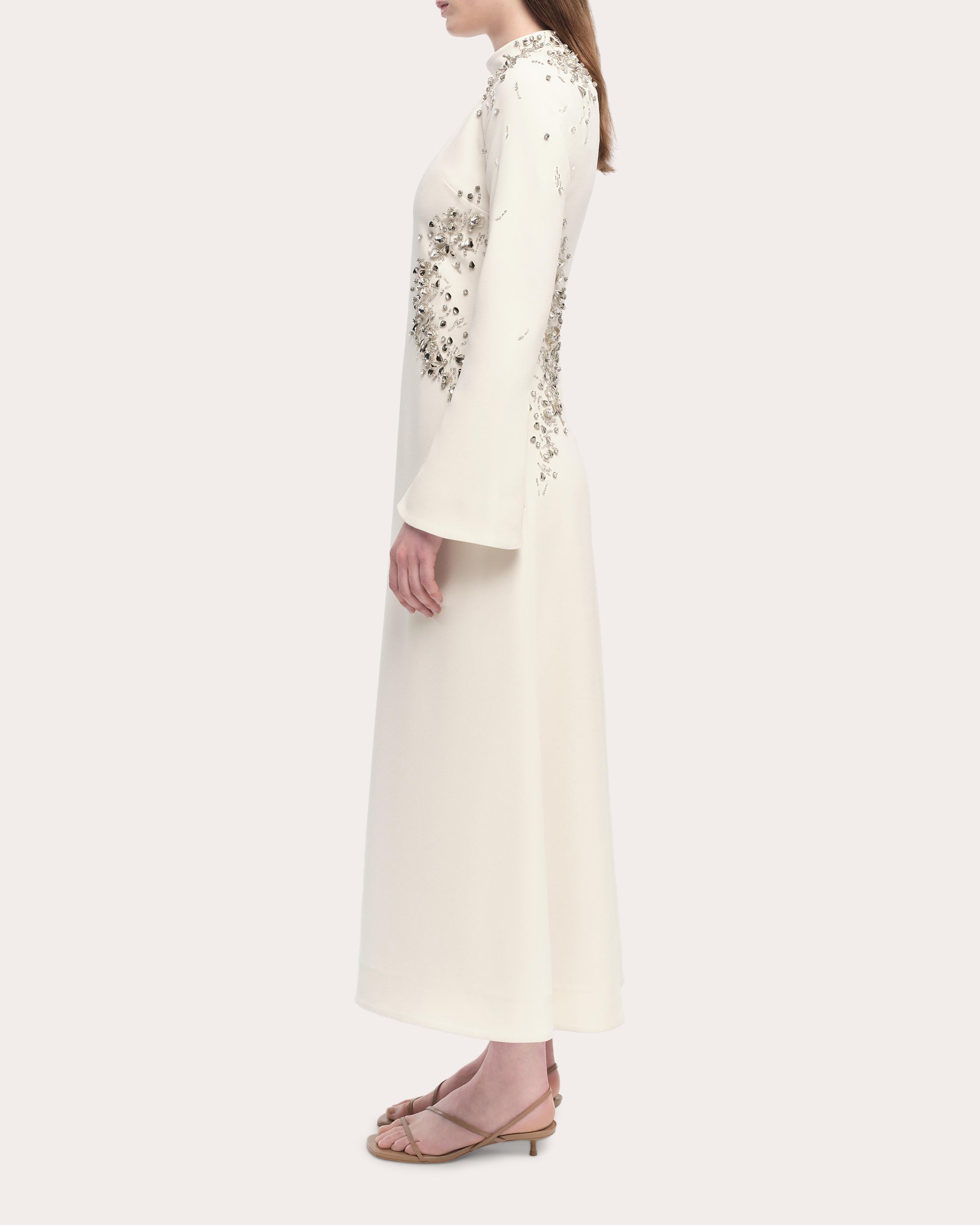 Odetta Crystal A-Line Midi Dress