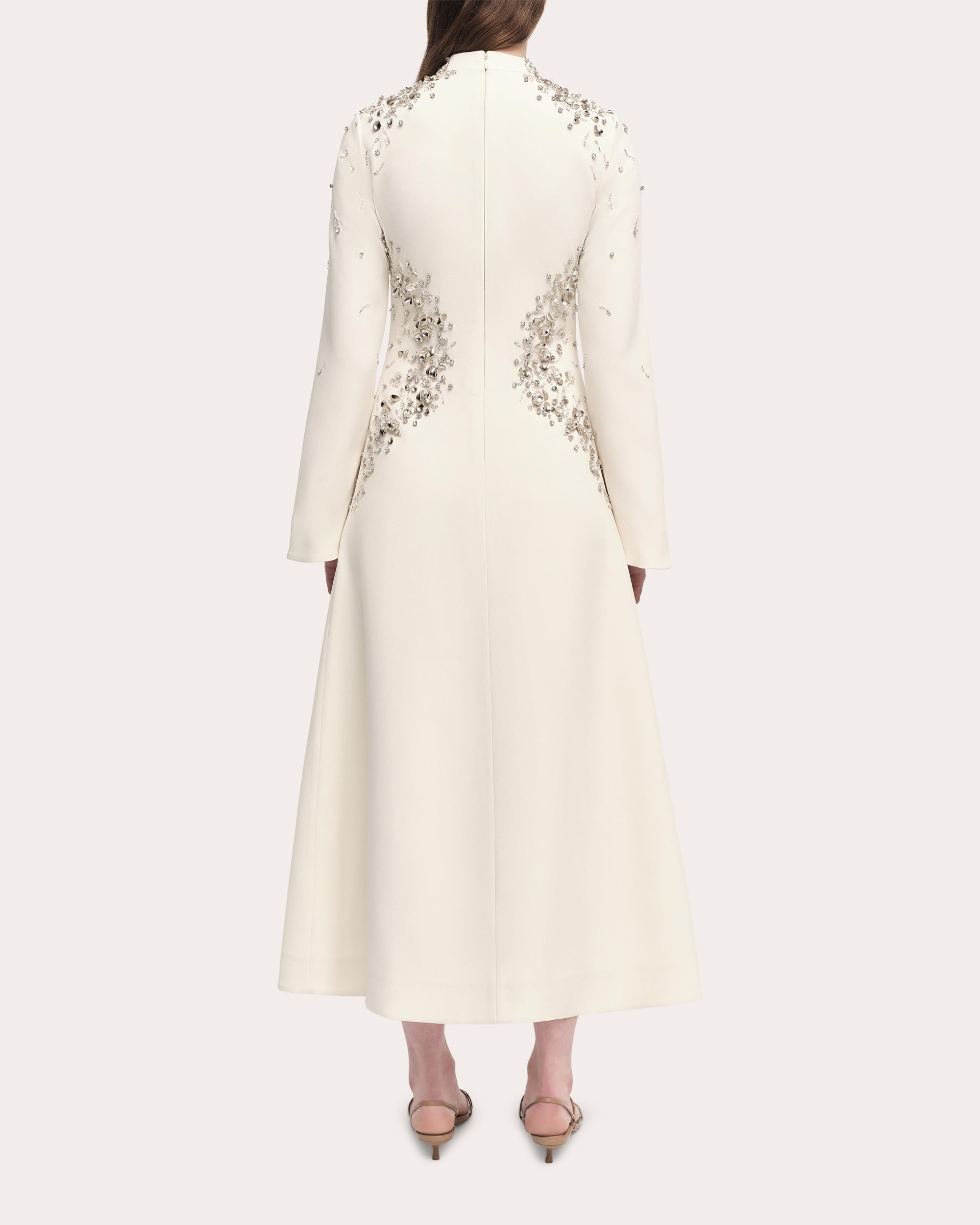 Odetta Crystal A-Line Midi Dress