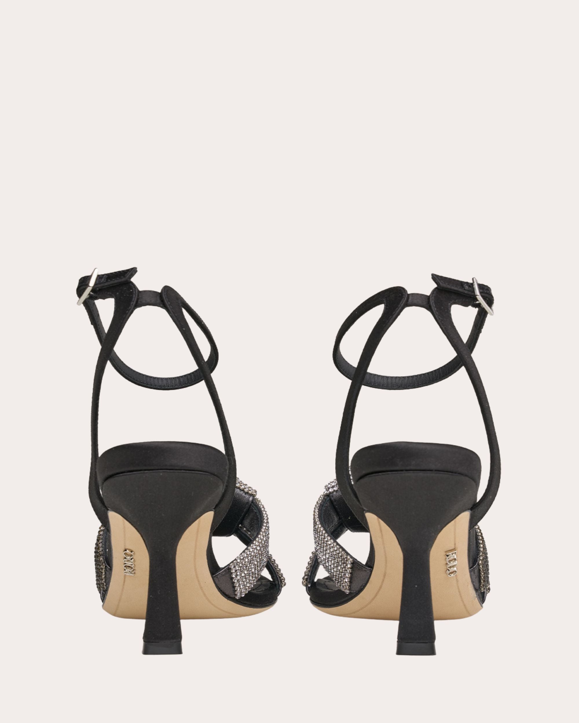 Marlena 80 Crystal Satin Knotted Sandal