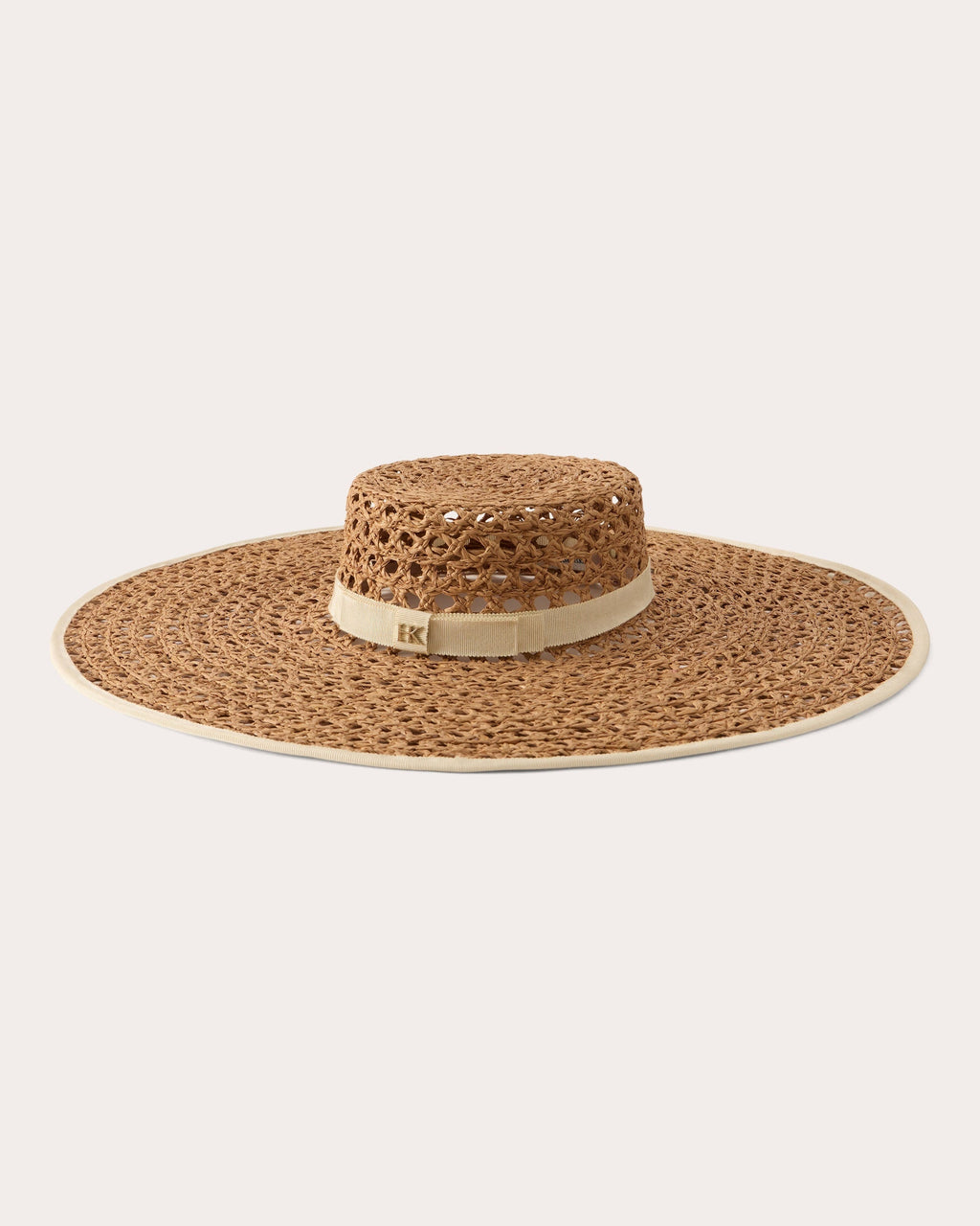 Kavya Raffia Lace Crocheted Boater Hat