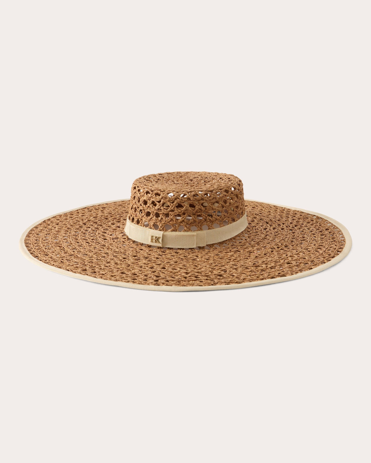 Kavya Raffia Lace Crocheted Boater Hat