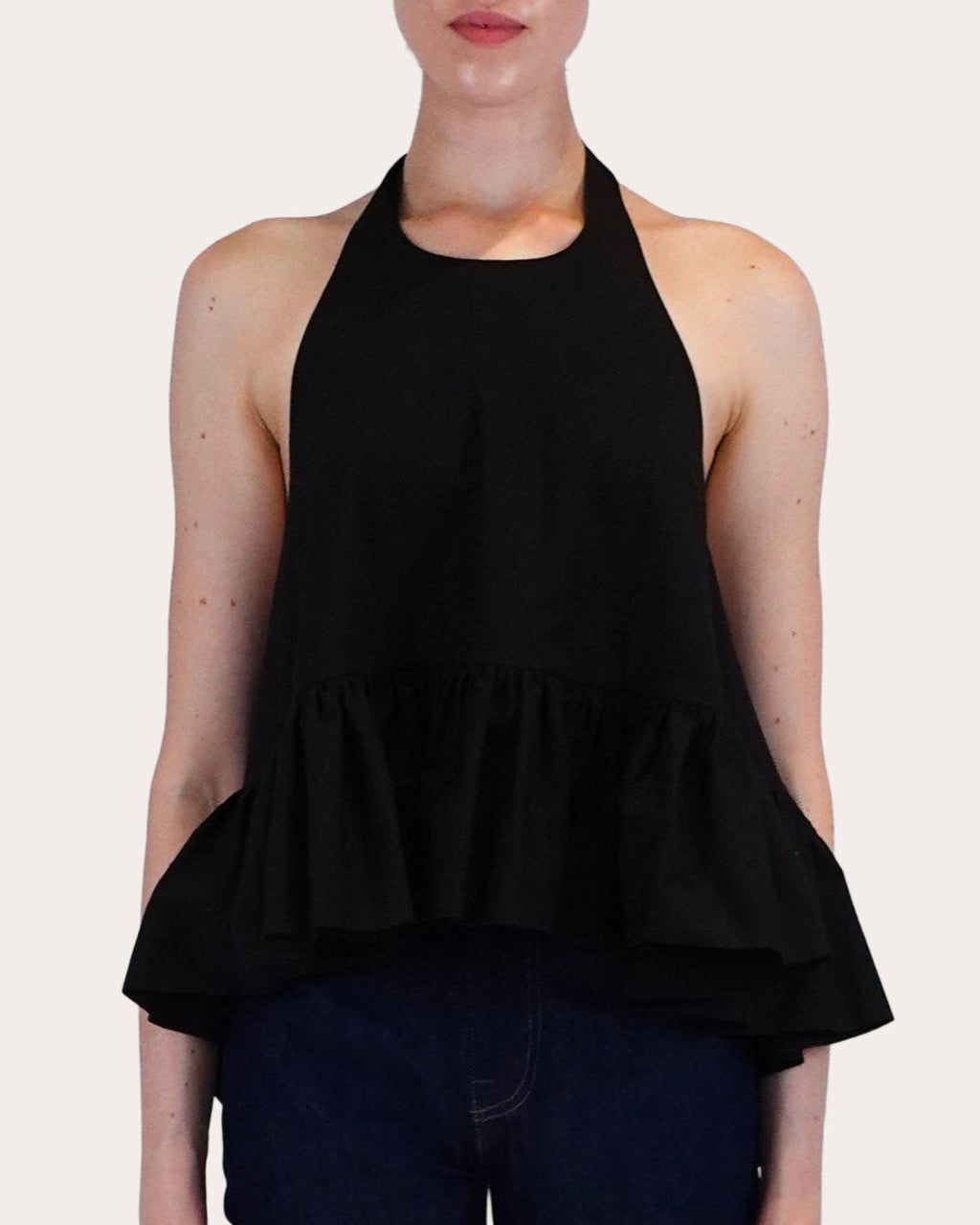 Winston Poplin High-Low Halter Top