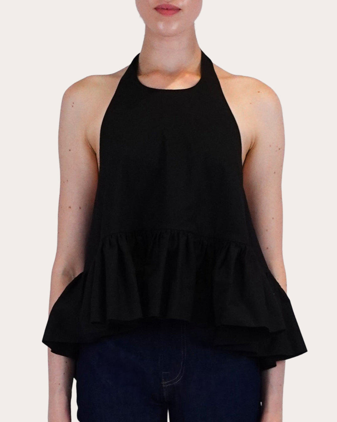 Winston Poplin High-Low Halter Top