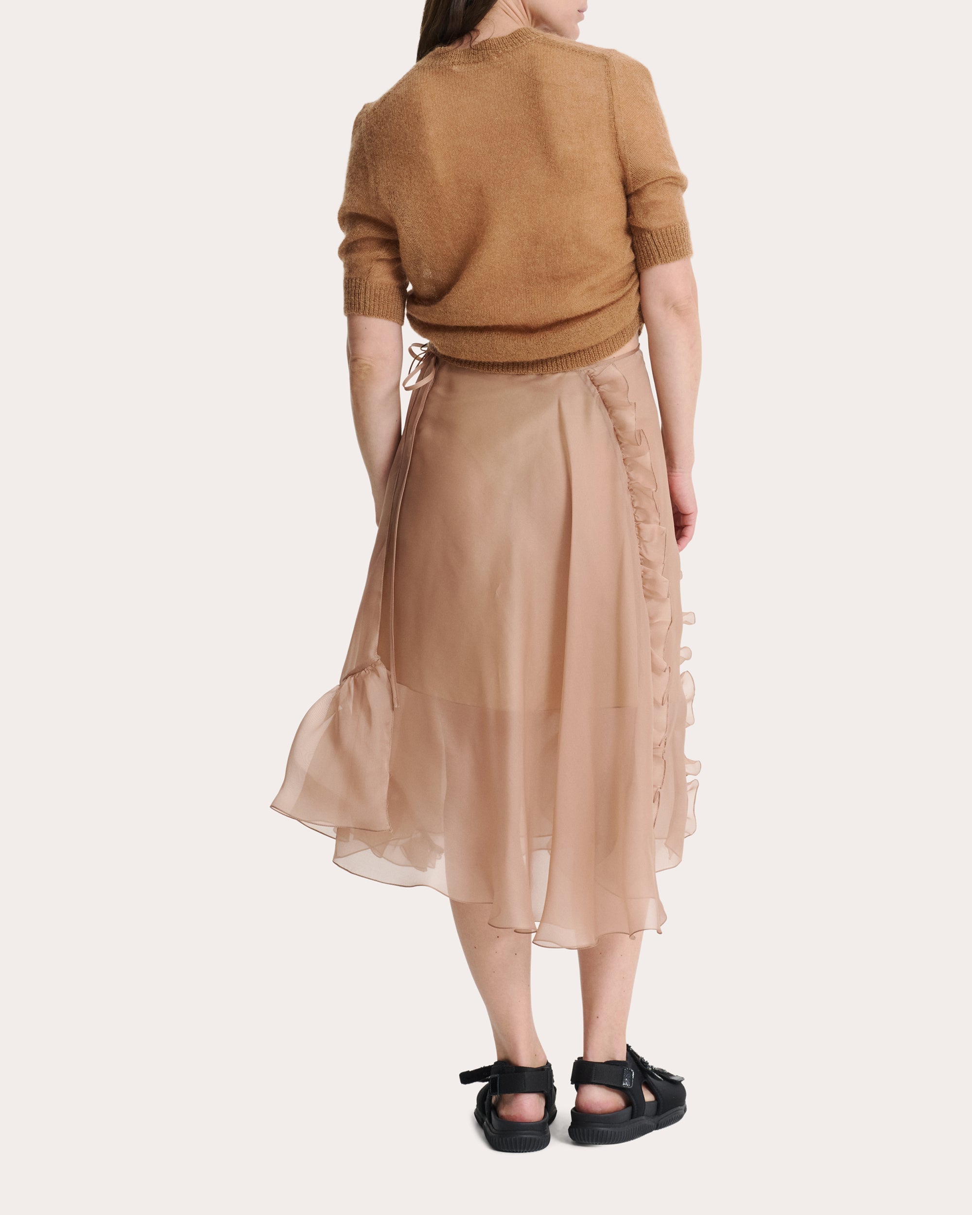 Videl Shirred Wool Knit Pullover