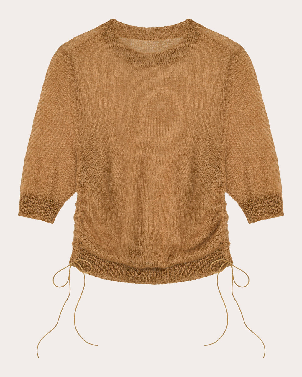 Videl Shirred Wool Knit Pullover
