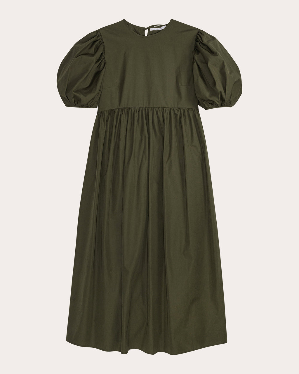 Ailey Cotton Puff-Sleeve Midi Dress