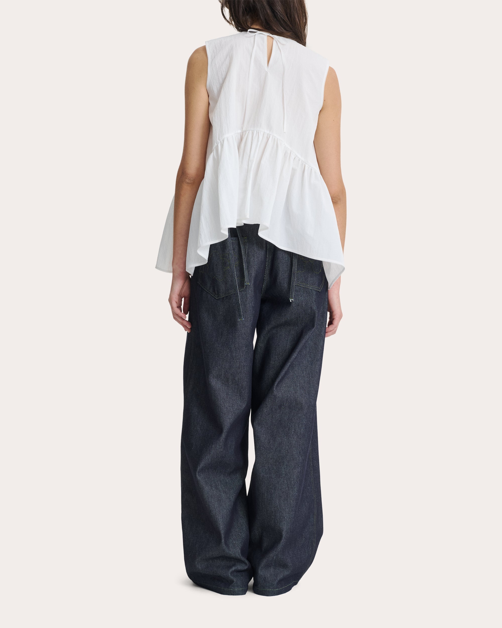 Asta Recycled Taffeta Peplum Top