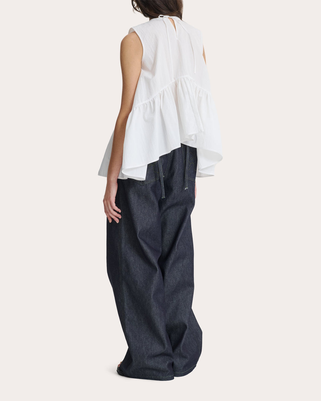 Asta Recycled Taffeta Peplum Top