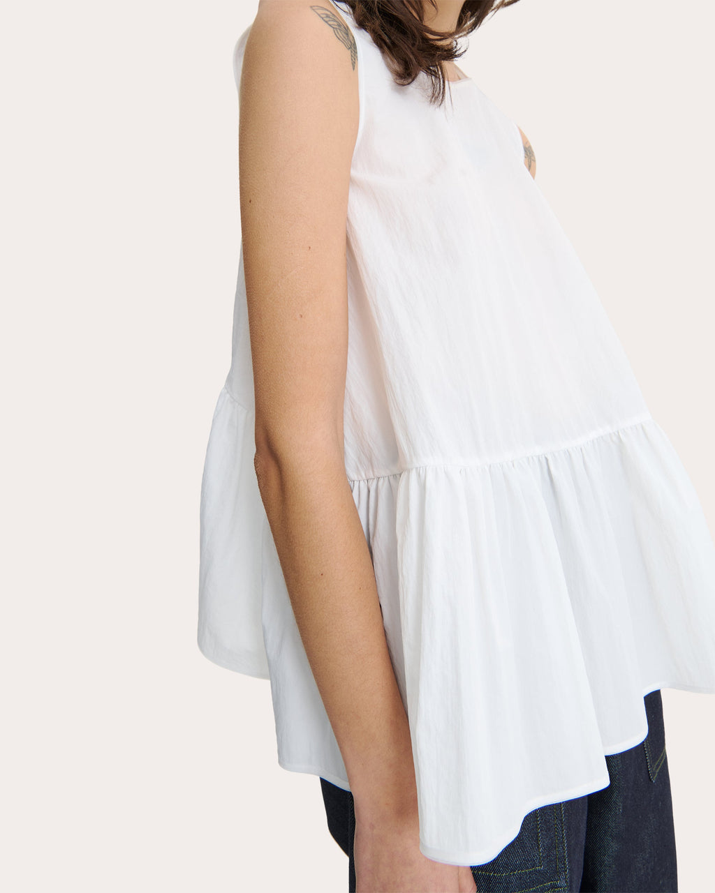 Asta Recycled Taffeta Peplum Top