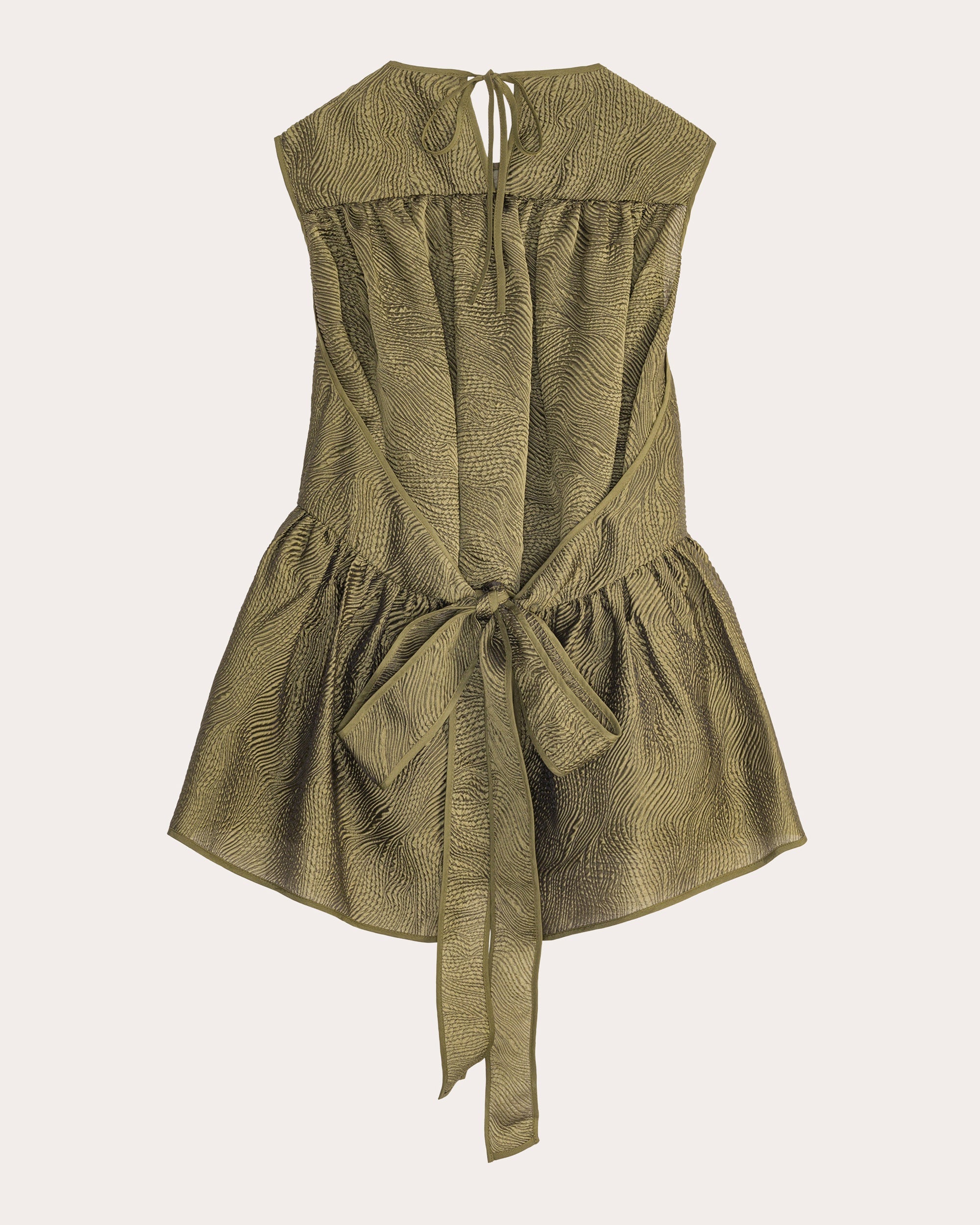 Ea Matelassé Gathered Peplum Top