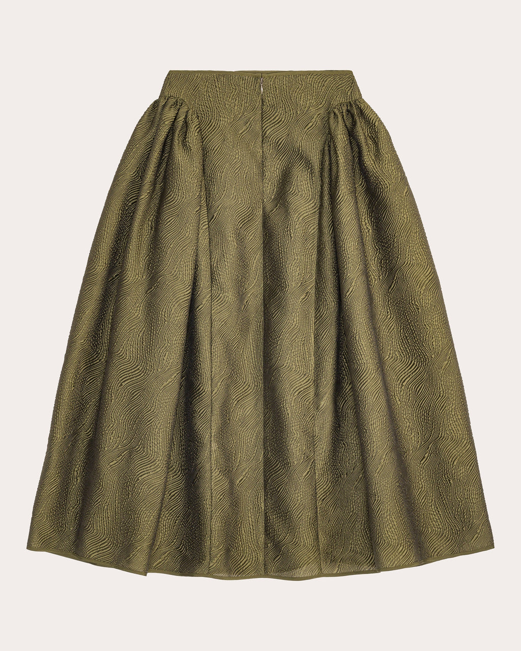 Fabiola Matelassé Gathered Maxi Skirt
