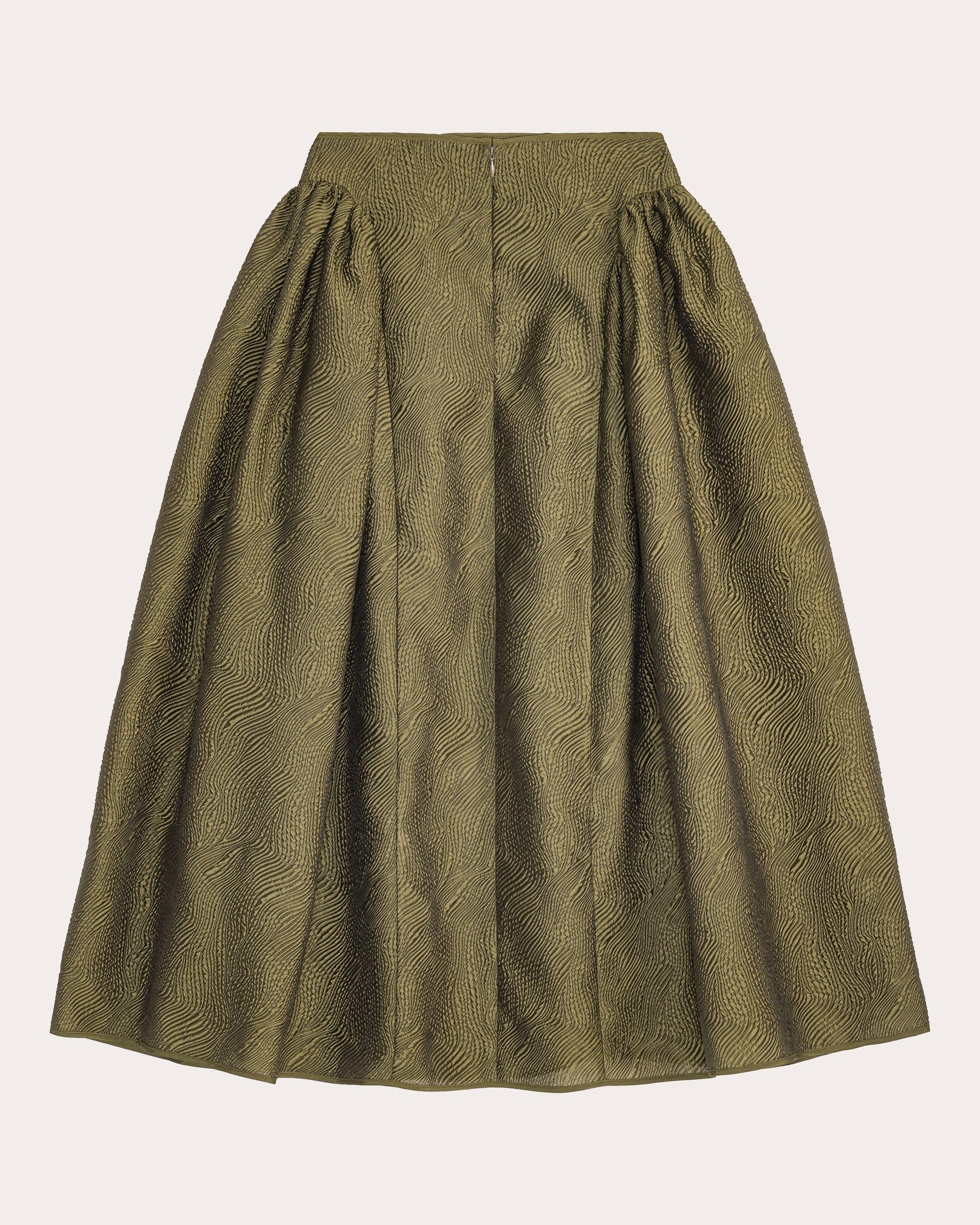 Fabiola Matelassé Gathered Maxi Skirt