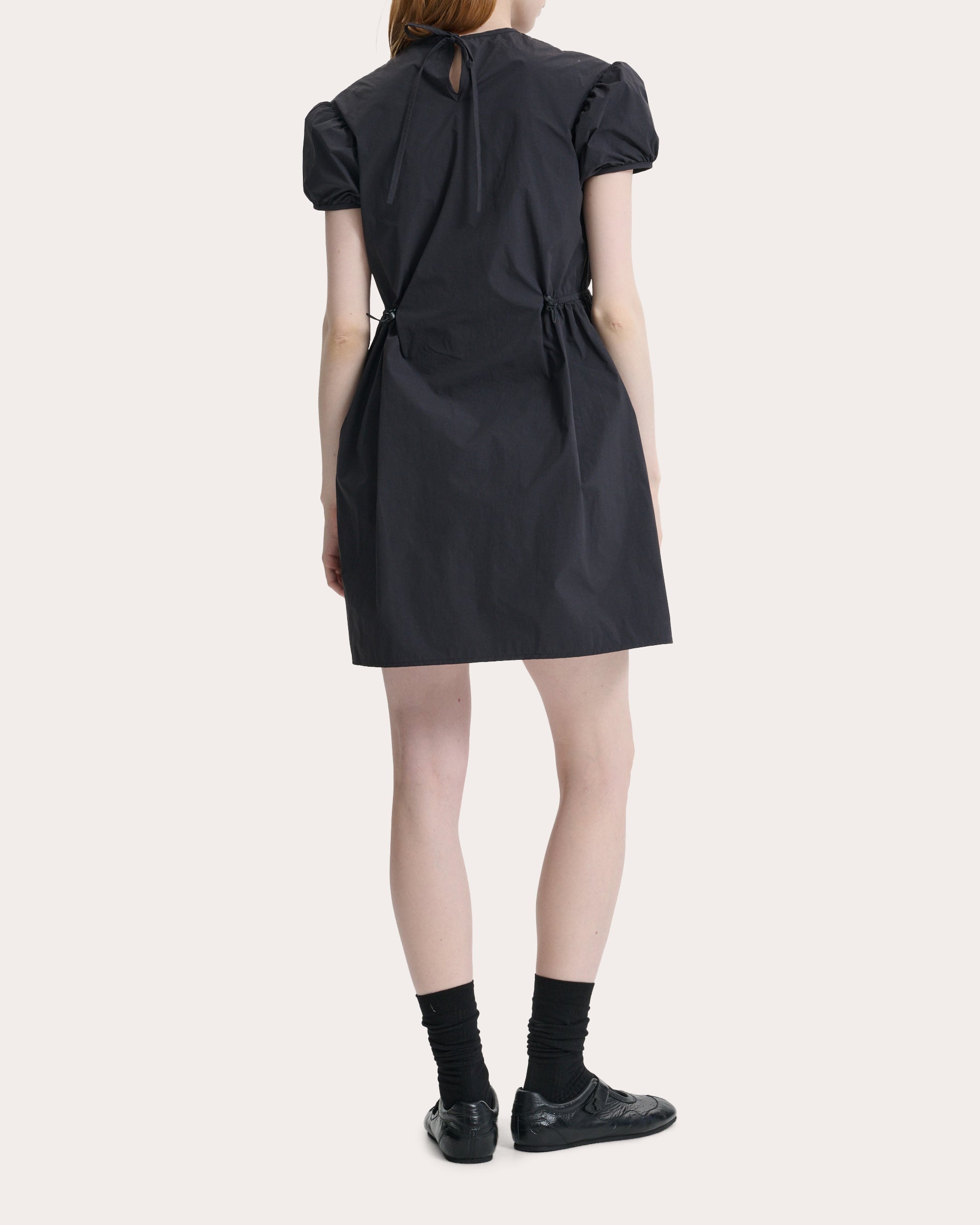 Carla Ripstop Puff-Sleeve Mini Dress