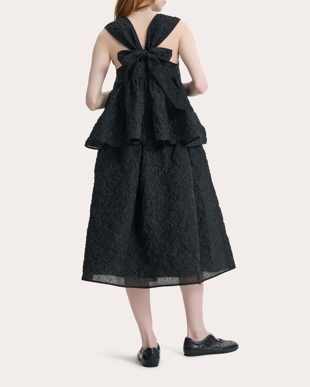Cora Grasmere Matelassé Empire Peplum Top