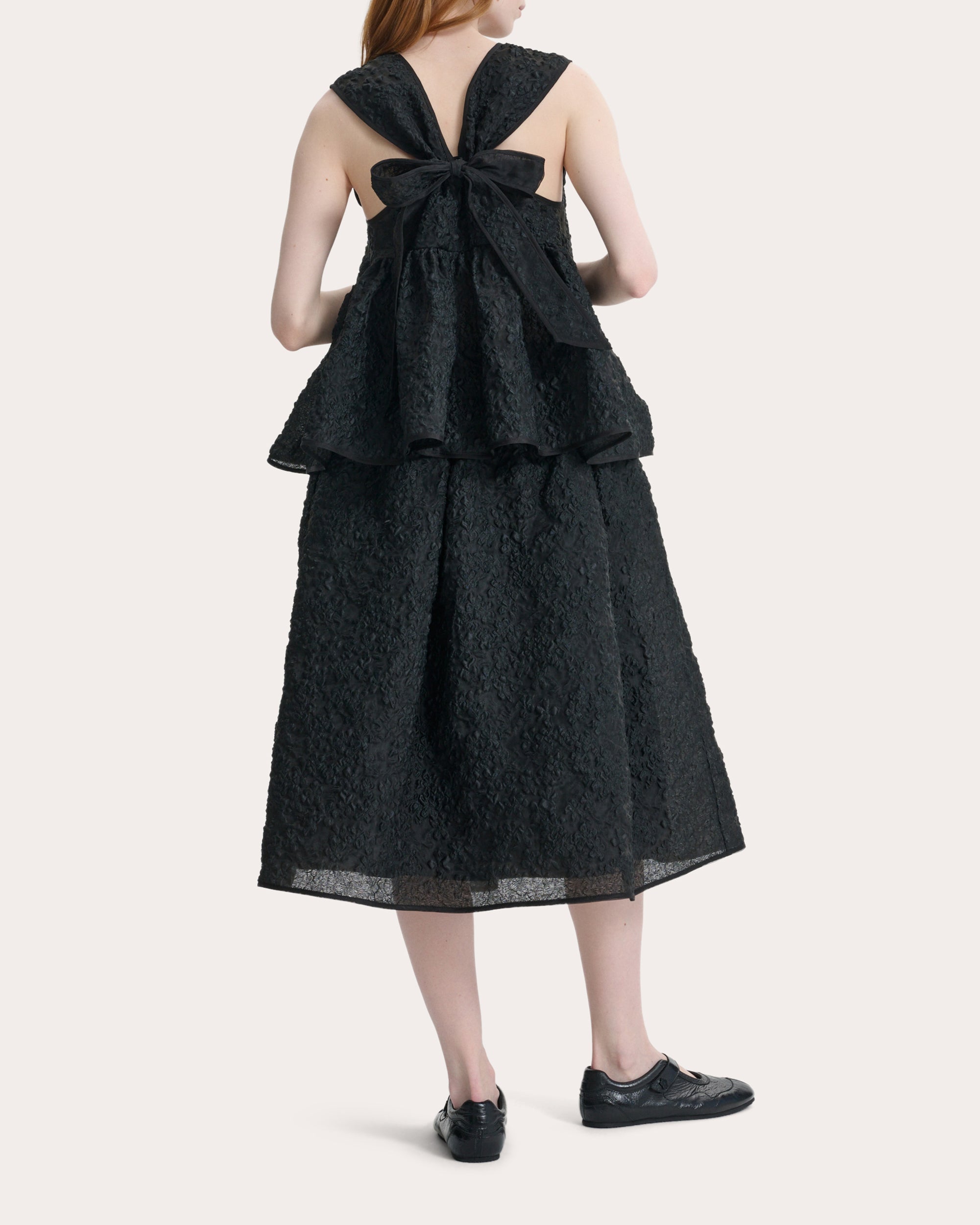 Cora Grasmere Matelassé Empire Peplum Top