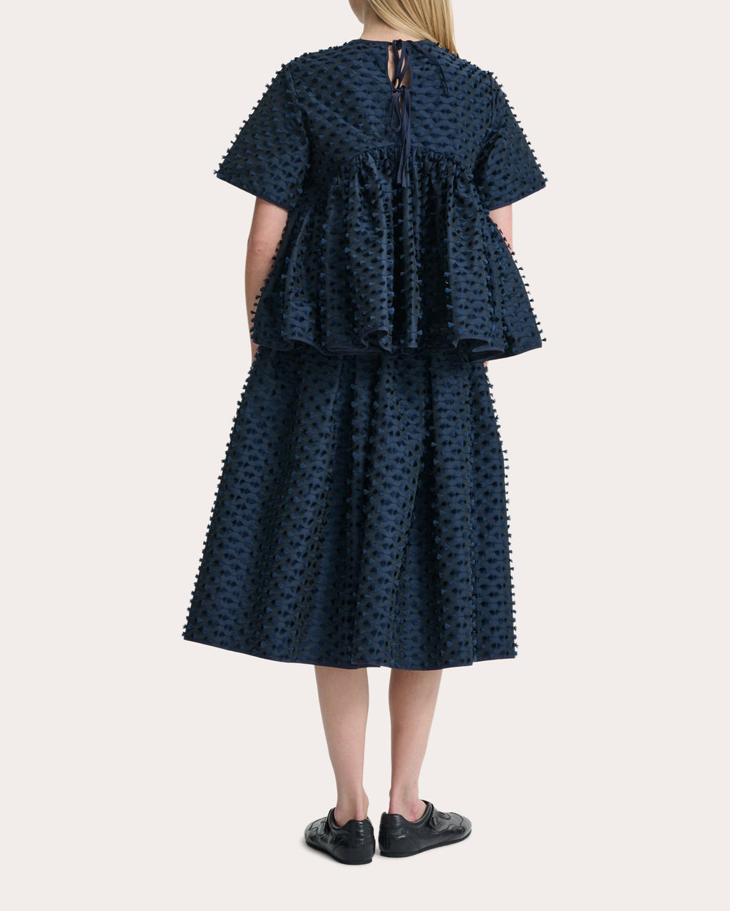 Casandra Fiamma Fil-Coupé Peplum Top