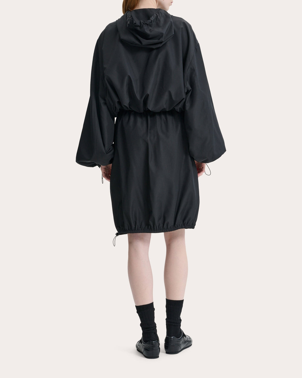 Aisha Recycled Faille Hooded Blouson Jacket