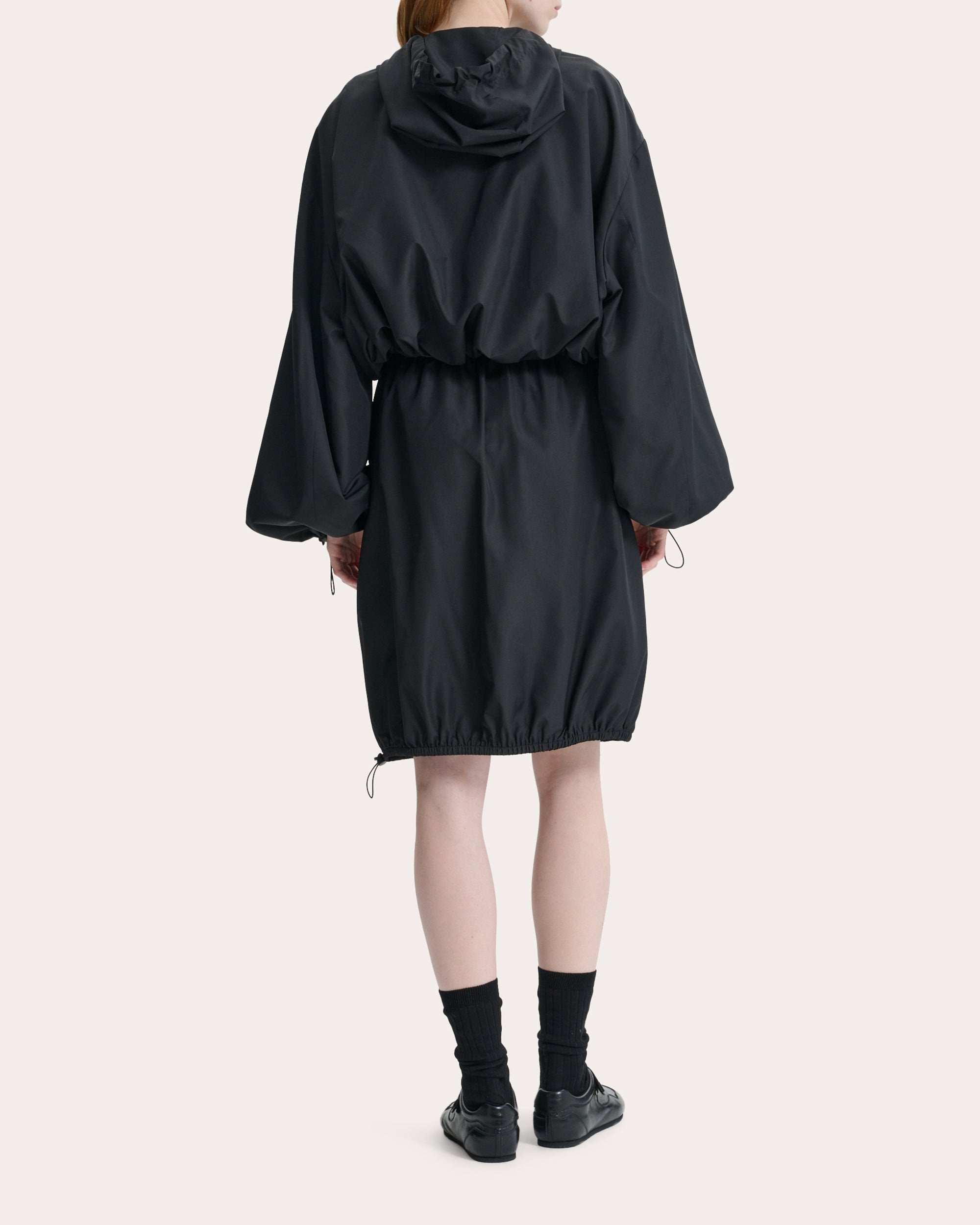 Aisha Recycled Faille Hooded Blouson Jacket