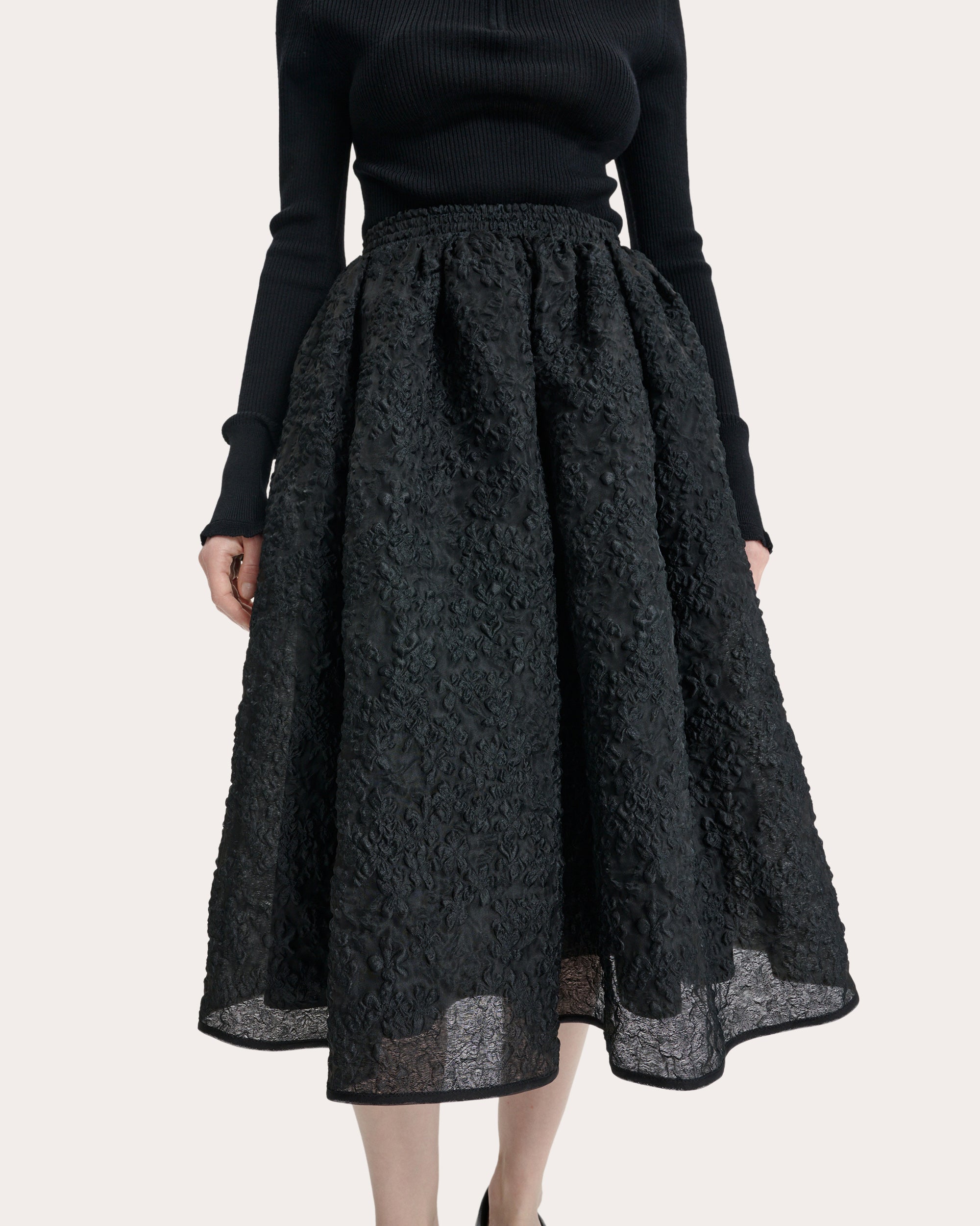 Mala Grasmere Matelassé Midi Skirt
