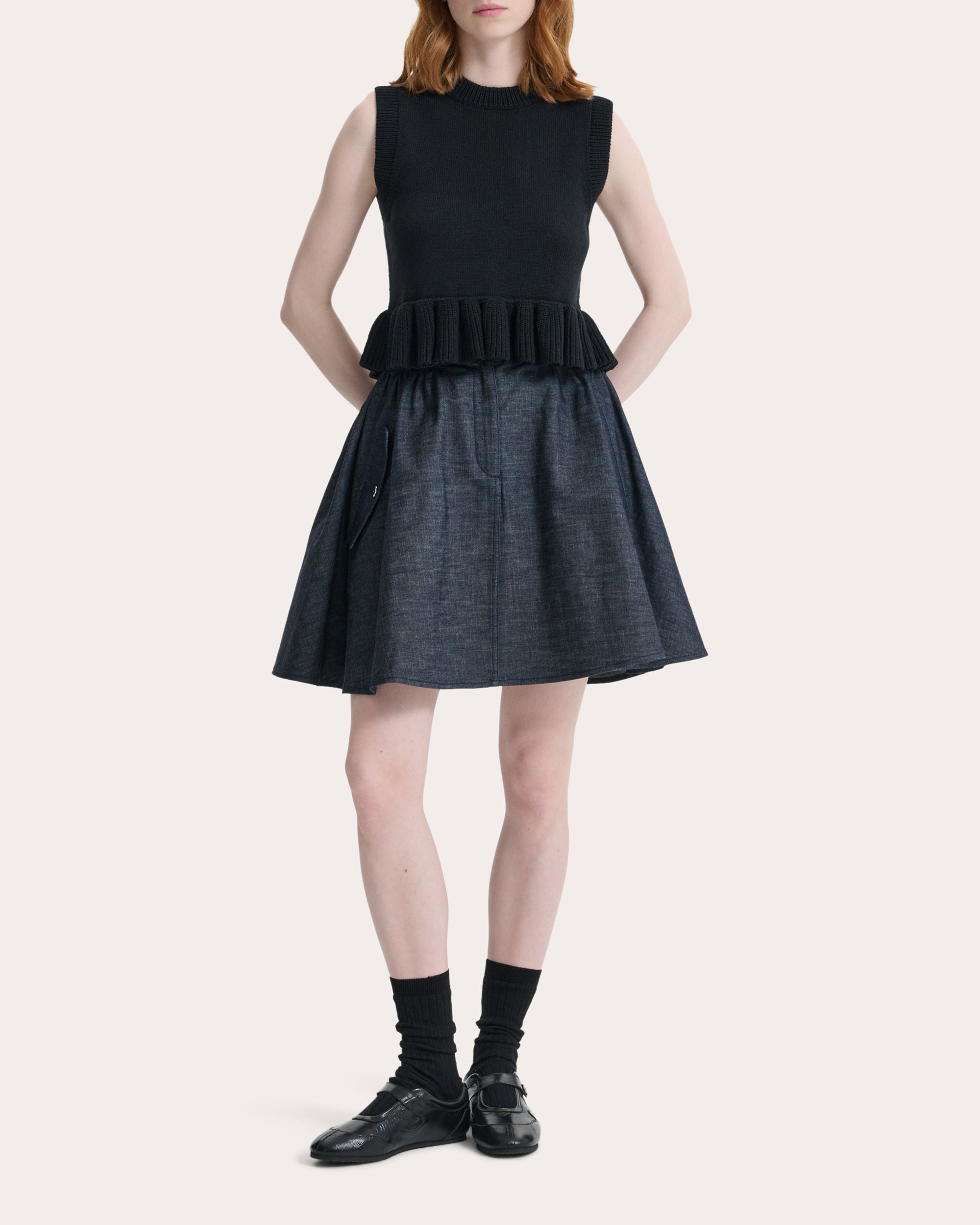 Cici Denim A-Line Skirt