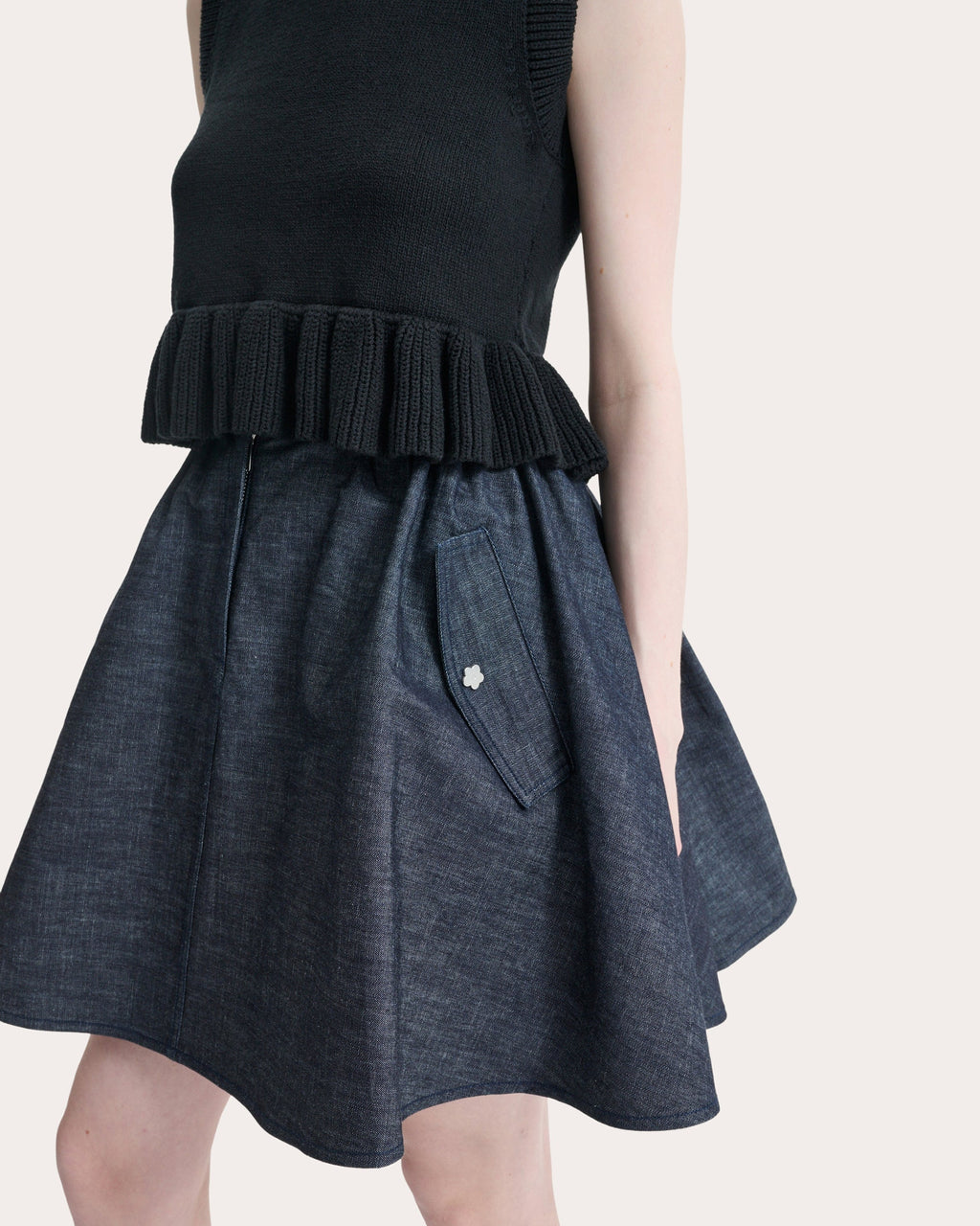 Cici Denim A-Line Skirt