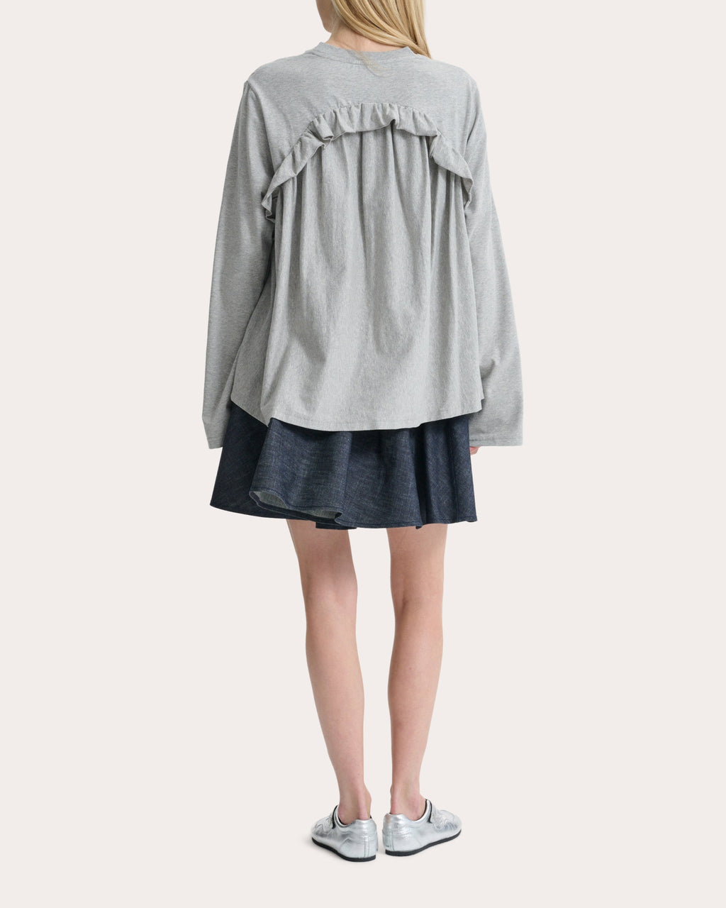 Alva Jersey Ruffle Long-Sleeve T-Shirt