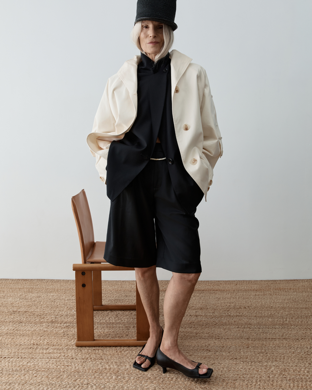 Ila Pleated Wool Bermuda Shorts