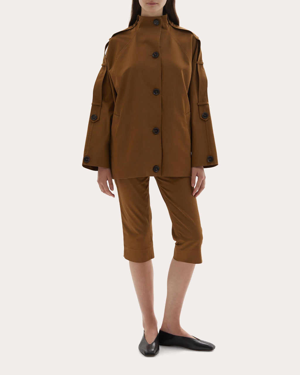 Sara Cotton Oversized Trench Jacket