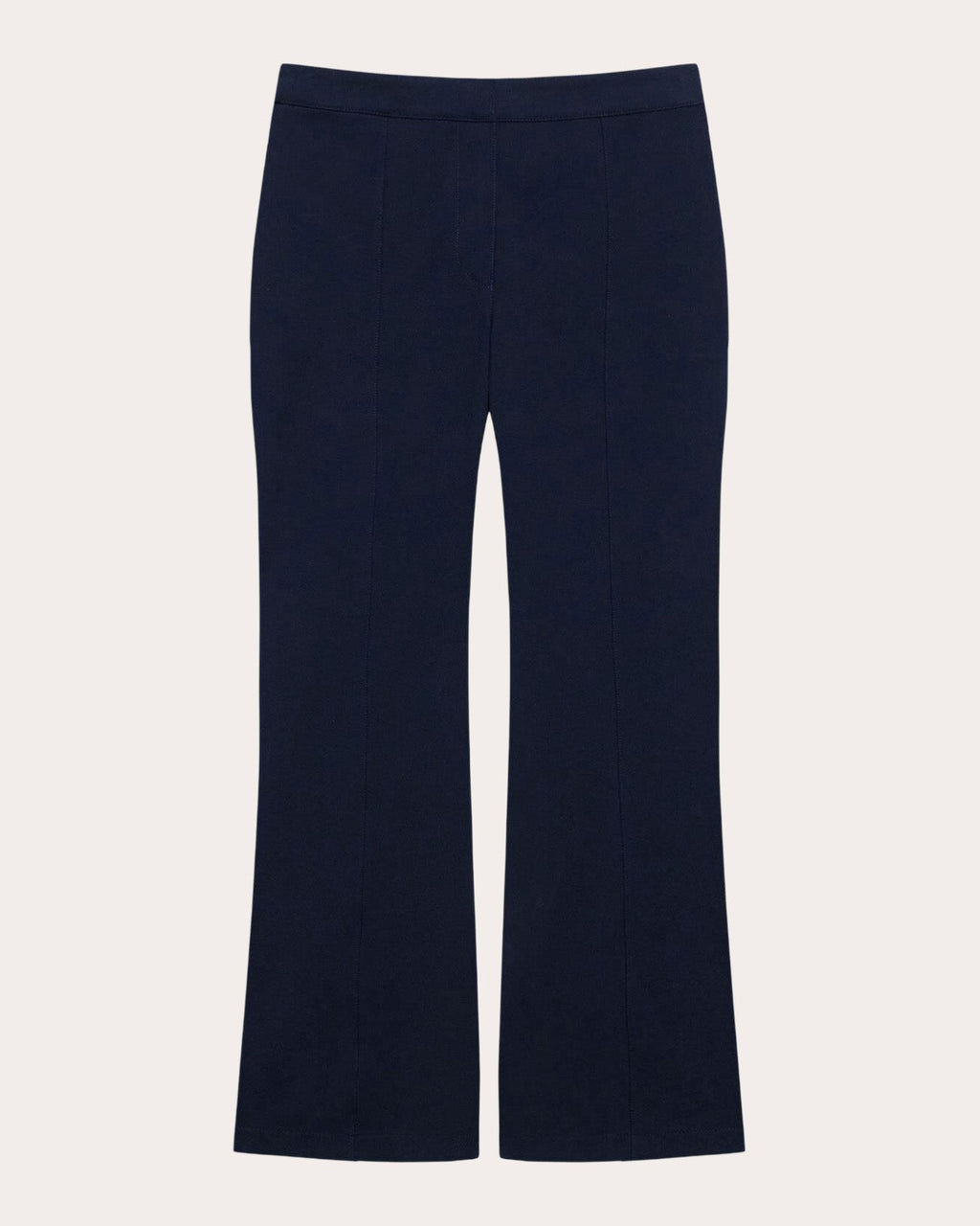 Stretch Cotton Seamed Crop Kick Pants