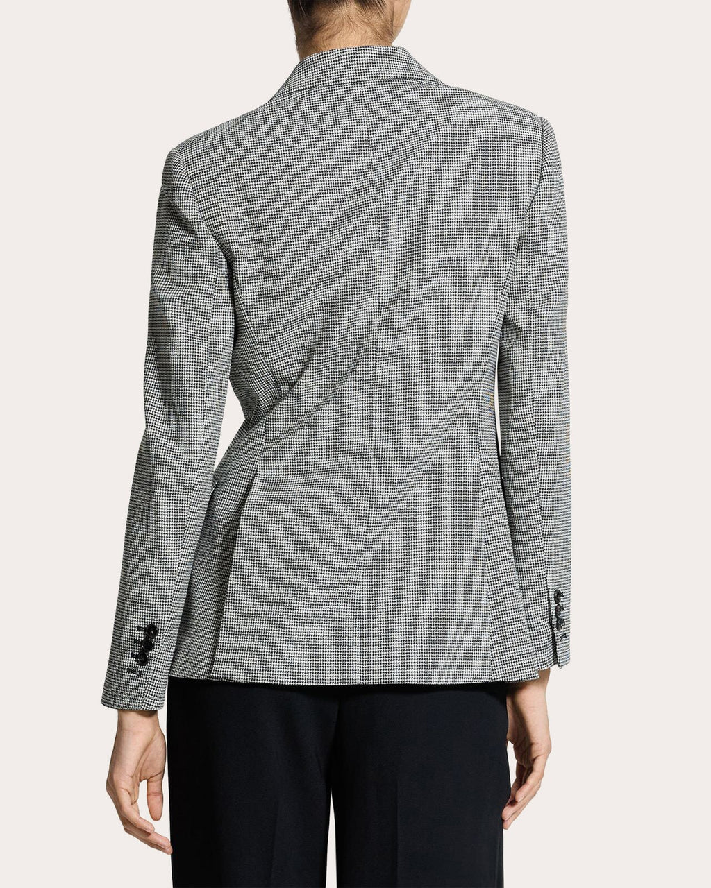 Lynnia Plaid Wool Twill Slim Blazer