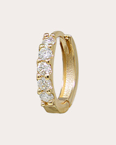 Diamond Pavé Classique Wide Huggie Earring