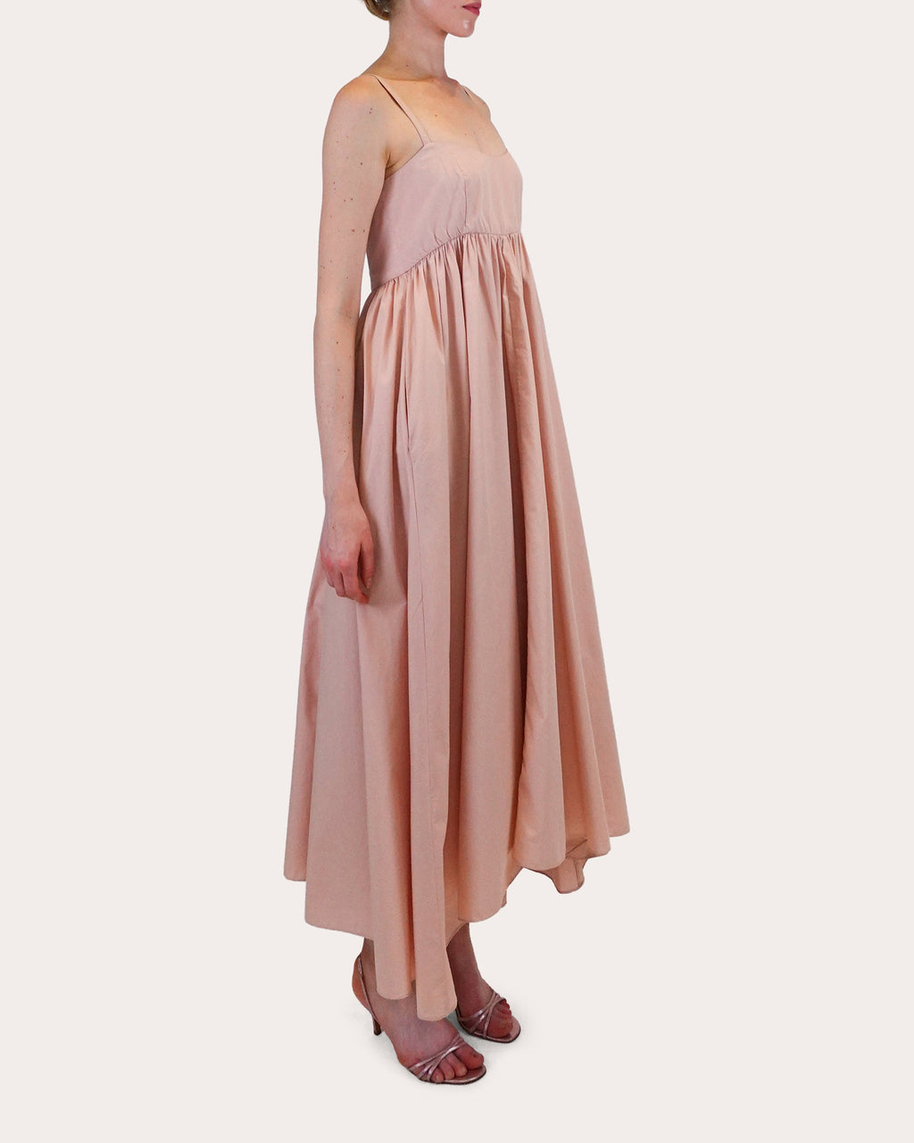 Rachel Poplin Empire Midi Dress