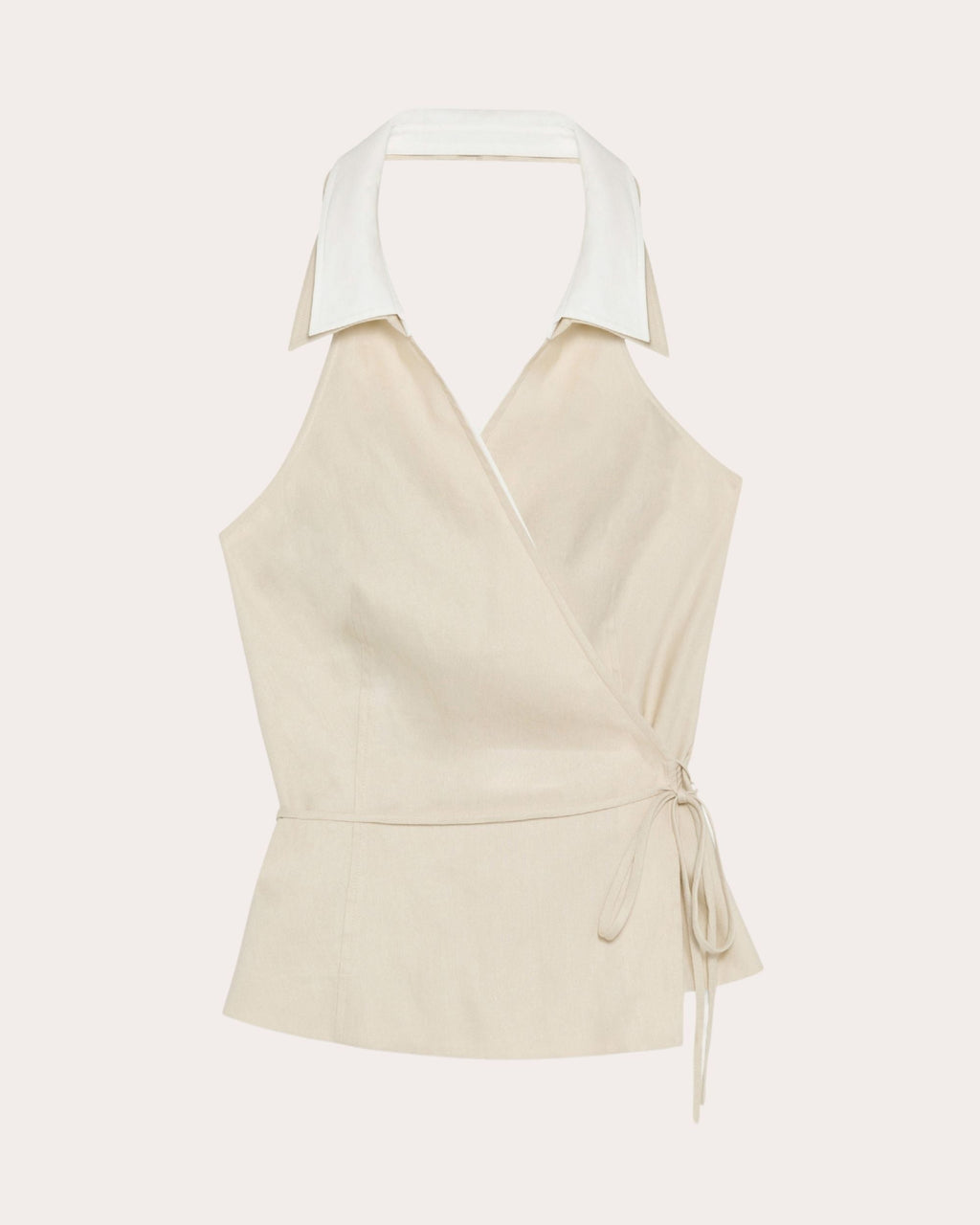 Campbell Collared Halter Wrap Shirt