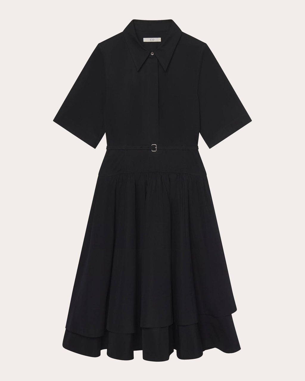 Cotton Poplin Belted Shirt Dress