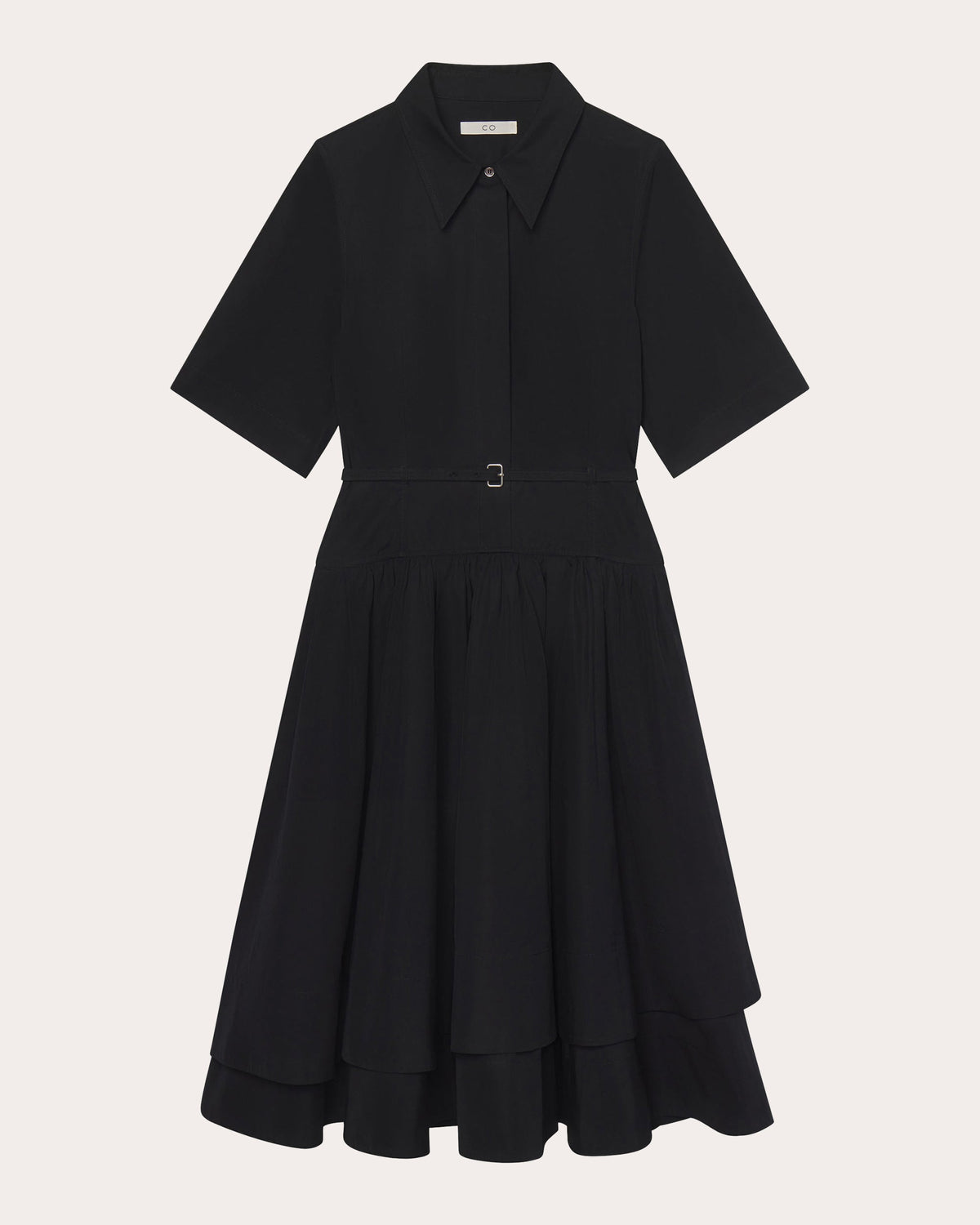 Cotton Poplin Belted Shirt Dress