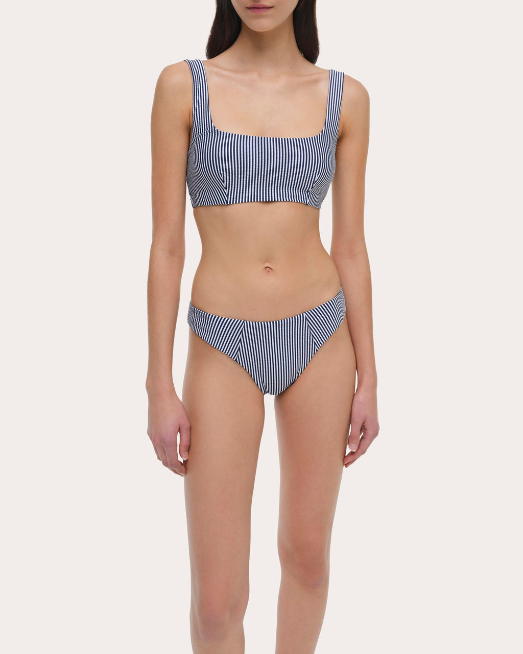 Huxley Striped Bikini Top