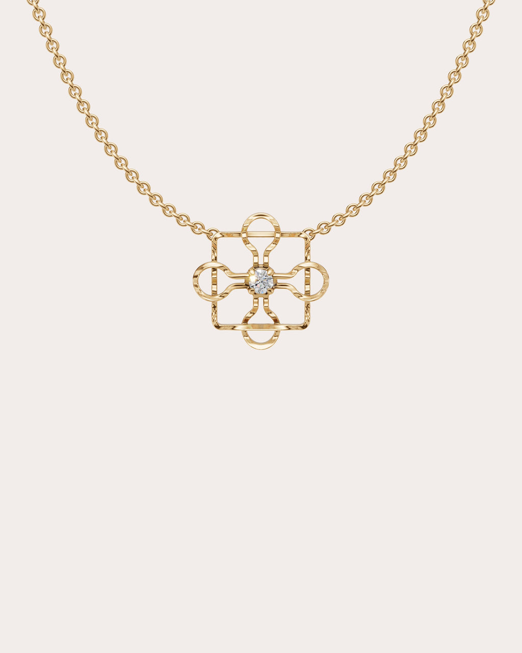 Diamond & Gold Vermeil 444Hz Pendant Necklace