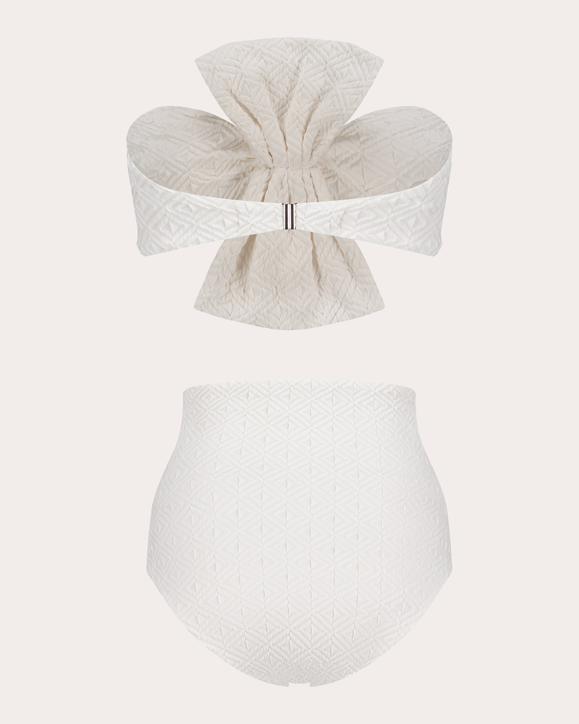 Ara Jacquard High-Waist Bikini Bottoms