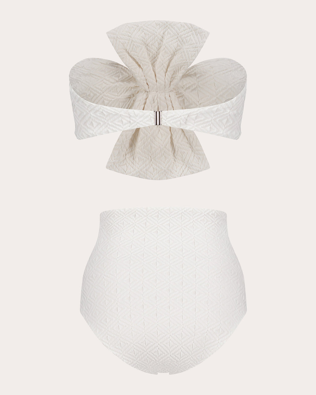Ara Jacquard High-Waist Bikini Bottoms